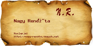Nagy Renáta névjegykártya